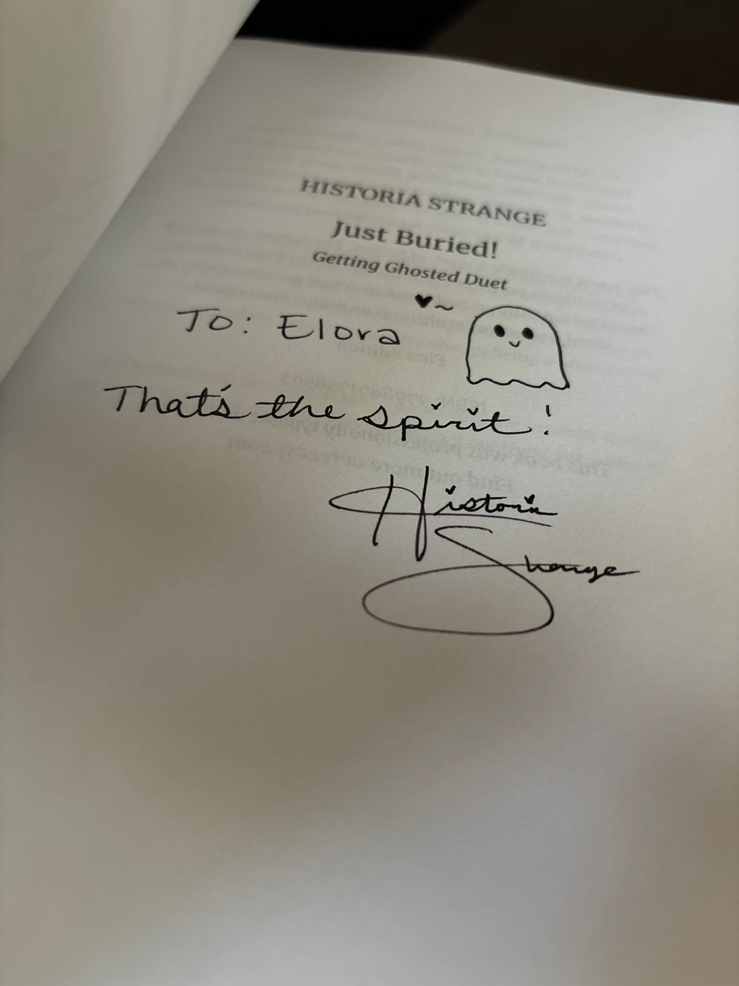 Signed Copy of Just Buried!